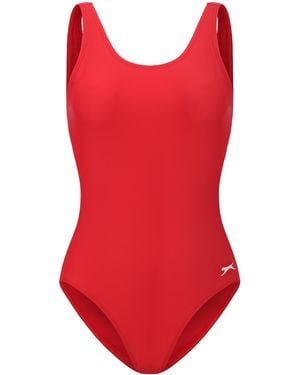 Slazenger 1881 Lycra Xtra Life Basic Swimsuit Ladies - Red