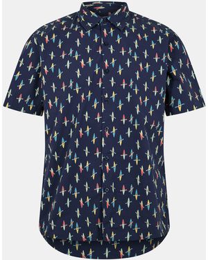 Peter Werth Plain Short Sleeve Shirt - Blue