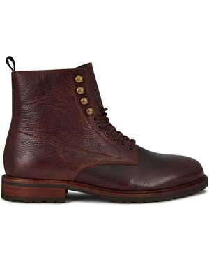 Shoe The Bear Leather Biker Boots - Brown