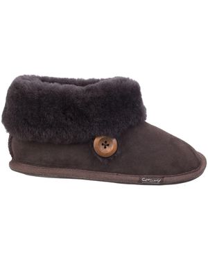 Cotswold Wotton Sheepskin Bootie - Brown