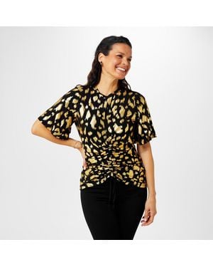 Biba Keyhole Jersey Top - Black