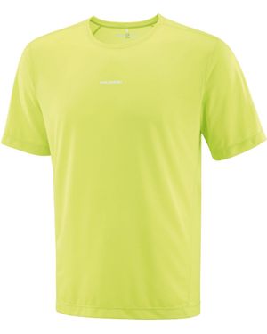Salomon Shakeout Core Ss Running Tee - Yellow