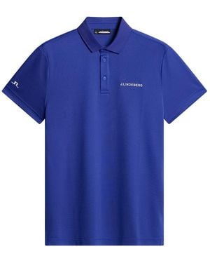 J.Lindeberg Jlg Bridge Short-Sleeve Performance Polo Shirt - Blue
