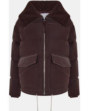 Varley Roseville Duck Down Long Sleeve Down Jacket - Brown