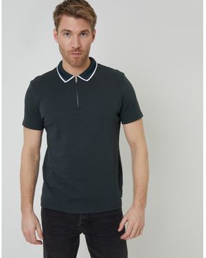 Threadbare Short-Sleeve Polo Shirt - Grey