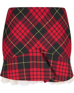 McQueen Alex Kick Mini Skirt - Red
