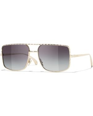 CHANEL Aviator Sunglasses - Grey