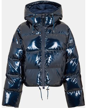 Rains Alta Water-Resistant Quilted Short Puffer Jacket - Blue