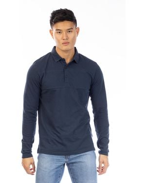 Peter Werth Noaks Long Sleeve Polo Shirt - Blue