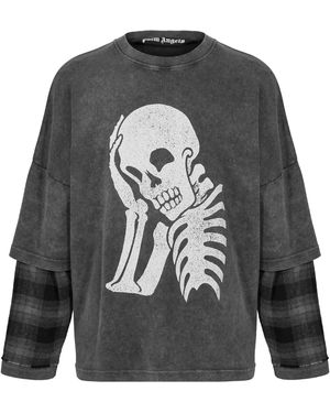 Palm Angels Long Sleeve T-Shirt - Grey