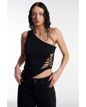 The Ragged Priest Rag Web Top - Black