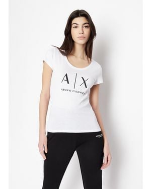 ARMANI EXCHANGE Logo T-Shirt - White