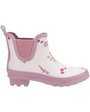 Cotswold Wildflower Ankle Wellingtons - Purple