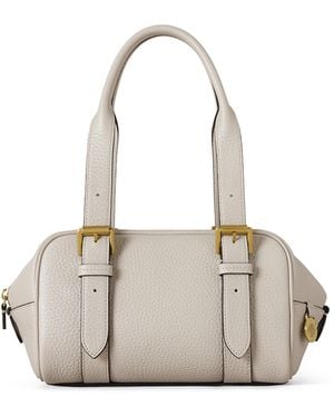 Mulberry Small Boston Heavy Grain - Grey