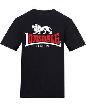 Lonsdale London Printed Logo Tee - Black