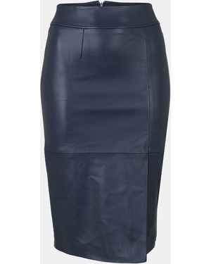 BOSS Setora Leather Shorts - Blue