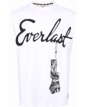 Everlast Grph Cotton Sleeveless Tank Top - White