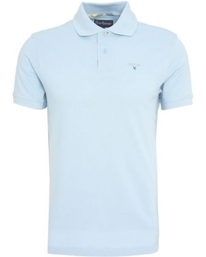 Barbour Tartan Pique Polo Shirt - Blue