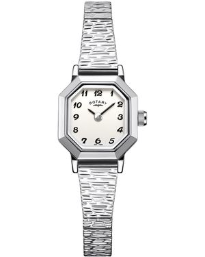 Rotary Ladies Heritage Octagonal Ss Expander Watch - Metallic