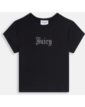 Juicy Couture Gothic Modal Slim-Fit Baby T-Shirt - Black