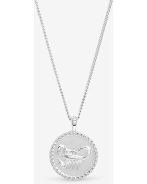 Simply Silver Sterling 925 Zodiac Pendant - White