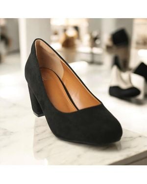 Where's That From Block Heel Court Shoes - Black