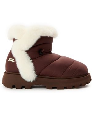 Steve Madden Frostee Round Toe Snug Boots - Brown
