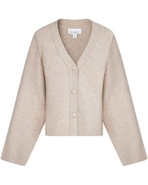 Raey V-Neck Cardigan - Natural