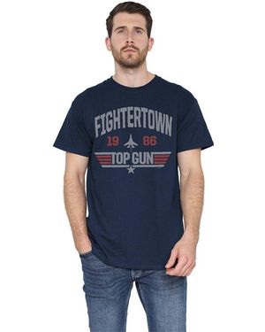 top gun The Fightertown Adult T Shirt - Blue