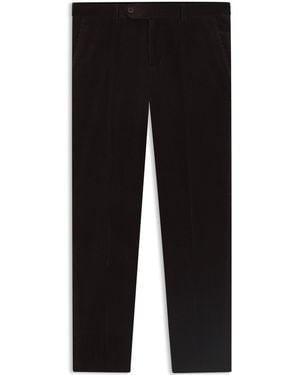 BOSS X Beckham Striped Pleat-Front Trousers - Black