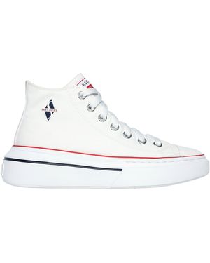 Skechers Canvas Air Cooled Classic Low-Top Trainers - White