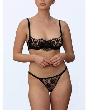 Coco De Mer Balcony Bra - Black