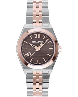 Ferragamo Vega Quartz Analogue Watch - Metallic