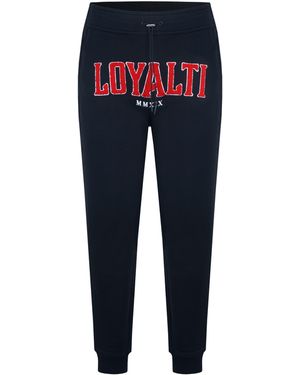 Loyalti Boucle Closed Hem Fleece Joggers - Blue