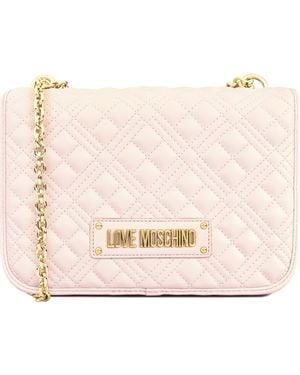 Love Moschino Super Quilted Chain Shoulder Bag - Pink
