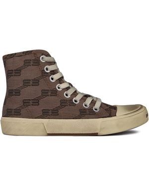 Balenciaga Bb Monogram Paris Hi-Tops - Brown