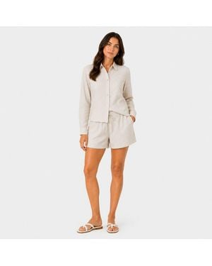 I Saw It First Stripe Long Sleeve Shirt - White