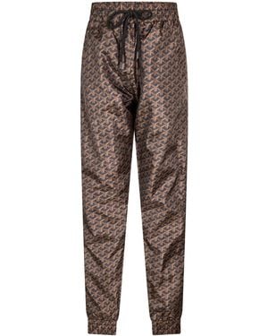 Criminal Damage Louvre Closed Hem Fleece Joggers - Brown