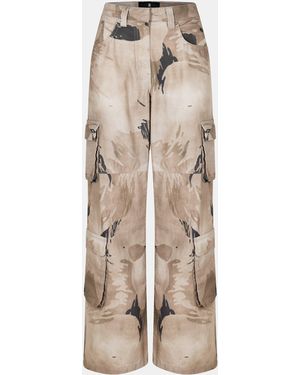 Represent Camo Relaxed Fit Cargo Trousers - Natural