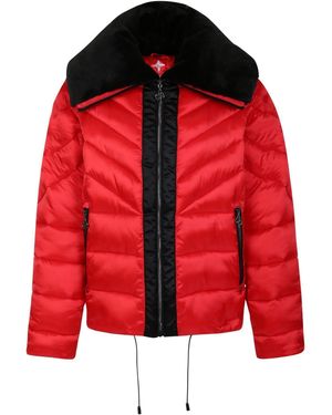Dare 2b Supression Insulated Padded Faux Fur Collar Quilted Jacket - Red