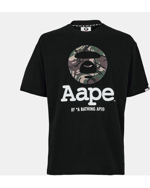 Aape Moon Face Oversized T-Shirt - Black