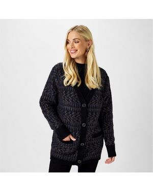 Biba Geo Knitted Cardigan - Black