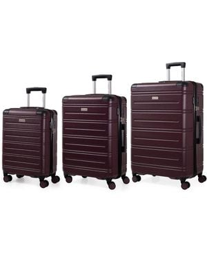 Pierre Cardin Lyon Hard Shell Suitcase Travel Luggage - Purple