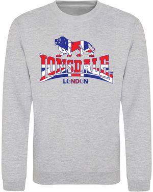 Lonsdale London Printed Logo Sweat - Grey