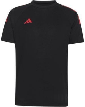 adidas Classic 3 Stripe Sereno T-Shirt - Black