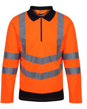Regatta Long-Sleeve Polo Shirt - Orange