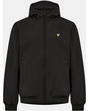 Lyle & Scott Water-Resistant Windproof Stretch Softshell Jacket - Black