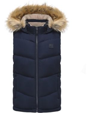 SoulCal & Co California 2Zip Detachable Hood Padded Gilet - Blue