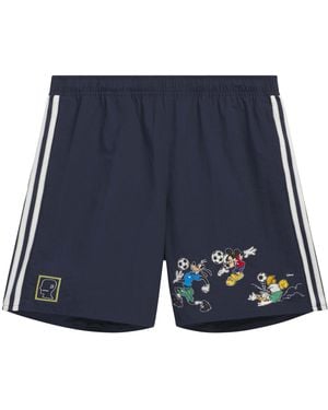 BRAIN DEAD X ADIDAS Woven Tracksuit Shorts - Blue