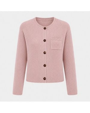 I Saw It First Knitted Button Cardigan - Pink